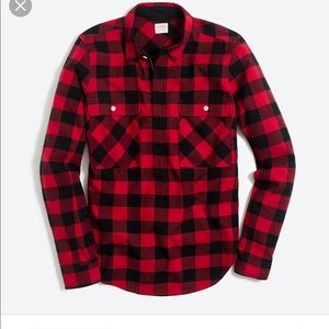 J. Crew Buffalo Plaid Pullover Shirt Jacket